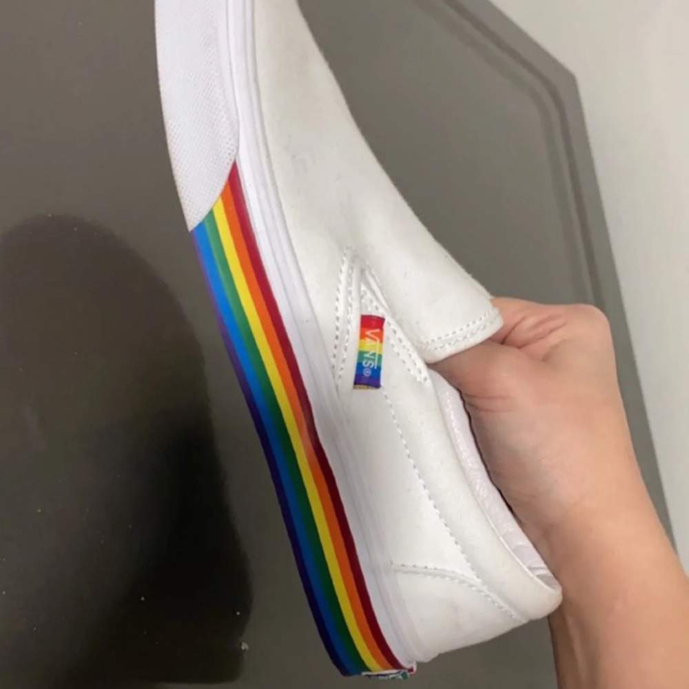 White Pride Vans